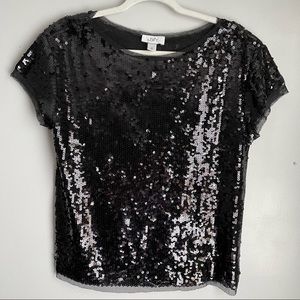 Ann Taylor Loft sequin top Size M
